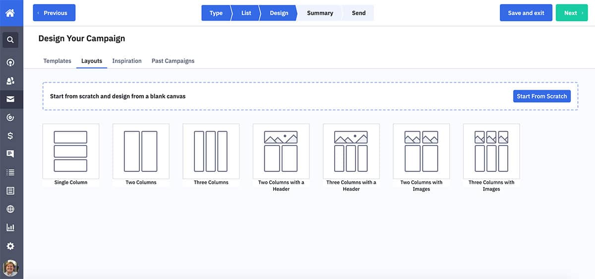 ActiveCampaign design layouts