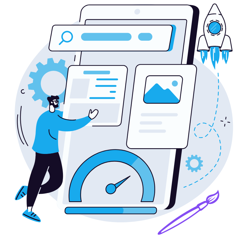 Website redesign illustration