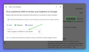 Where to find Google Business Profile review link